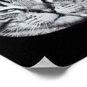 Poster Chat drôle fumant cigarette chat tigré mème brainr (Coin)