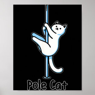 Poster Chat Drôle Le Danse Ou Est-ce Un Jeu De Mots Lecat