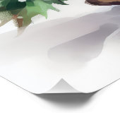 Poster Chat du Bengale à Noël de neige (Coin)