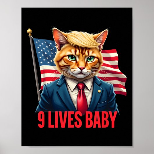 Poster Chat du drapeau américain dans la suite Donald Tru (Devant)