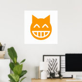 Poster Chat Emoji Grille (Bureau à domicile)