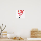 Poster Chat en amour (Cuisine)