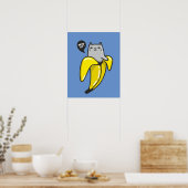 Poster Chat en banane (Cuisine)