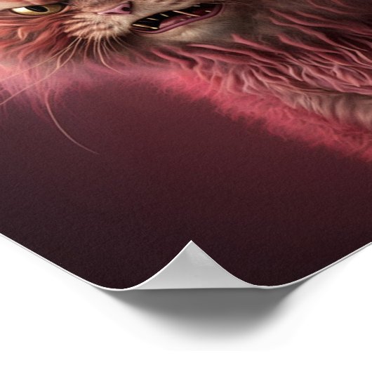 Poster chat en colère (Coin)