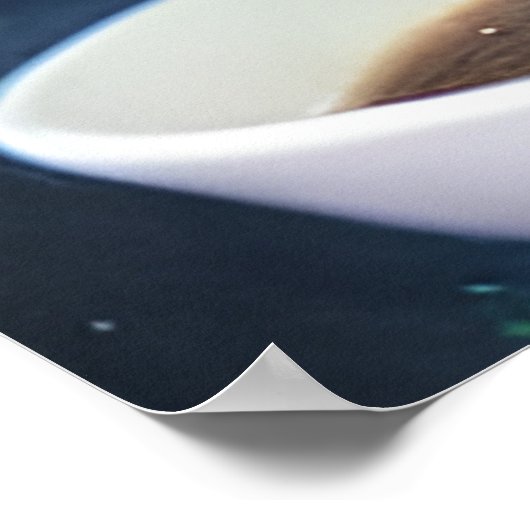 Poster Chat en combinaison à glisse manger soupe faite de (Coin)