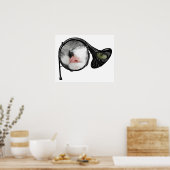 Poster chat en corne française (Cuisine)