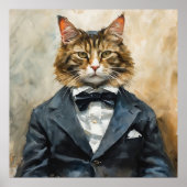 Poster Chat en costume (Devant)