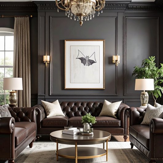 Poster Chat en dentelle gothique noir 1