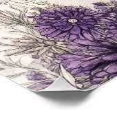 Poster Chat en fleurs (Coin)