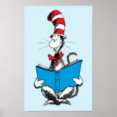 Poster Chat en lecture Casquette (Devant)