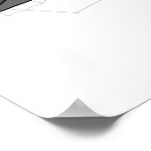 Poster Chat en origami qui s'étend (Coin)