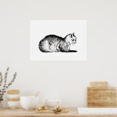 Poster Chat en peluche, à gauche, Jean Bernard, 1812 (Cuisine)