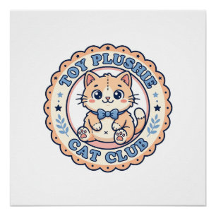 Poster Chat en Peluche Jouet Design de T-Shirt de Chat Mi