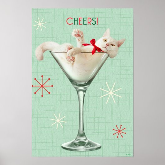 Poster Chat en verre Martini (Devant)