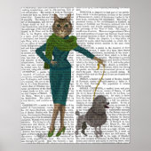 Poster Chat et caniche (Devant)