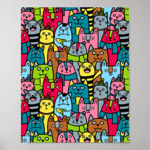 Poster Chat et chatons