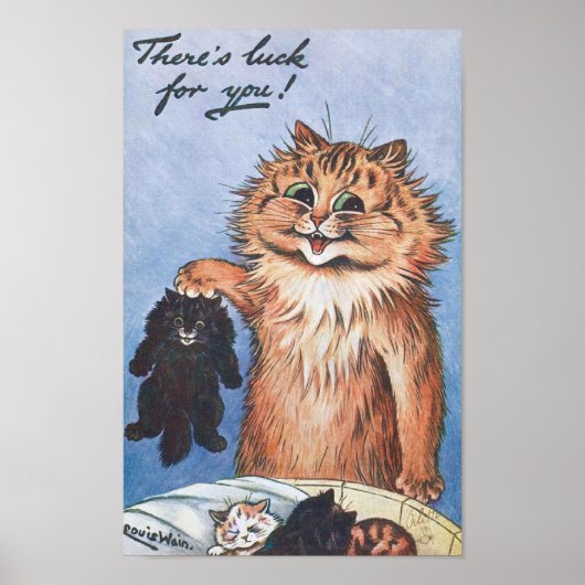 Poster Chat et chatons, Louis Wain (Devant)