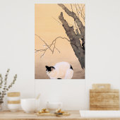 Poster Chat et fleurs de prunier - Hishida Shunso (Cuisine)