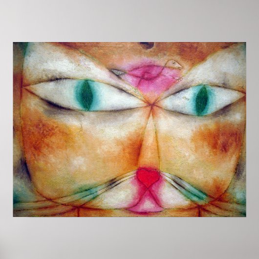 Poster Chat et oiseau, Paul Klee (Devant)