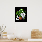 Poster Chat et Plantes de maison (Cuisine)