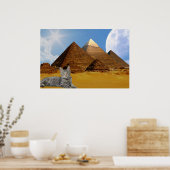 Poster Chat et Pyramide. (Cuisine)
