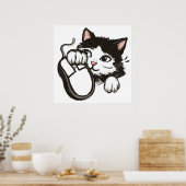 Poster Chat et souris (Cuisine)