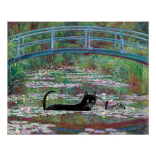 Poster Chat et souris sous le pont
