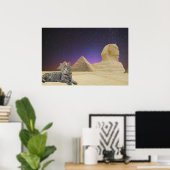 Poster Chat et Sphinx. (Bureau à domicile)