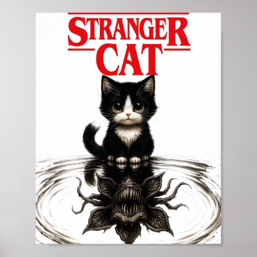 Poster chat étranger (Devant)