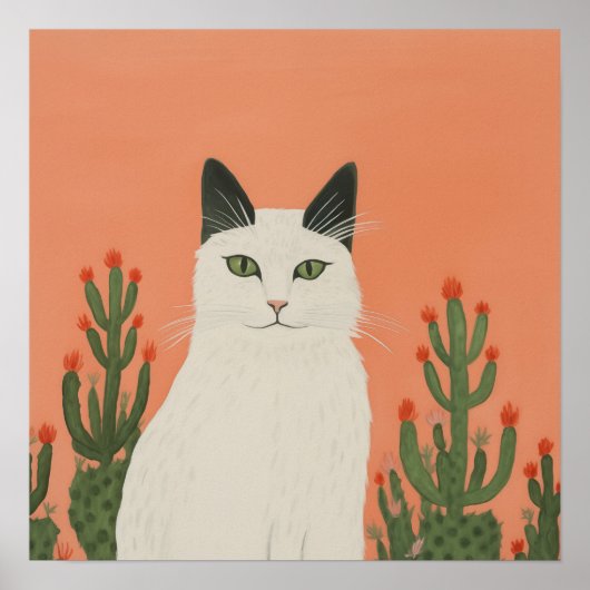 Poster Chat extérieur (Devant)