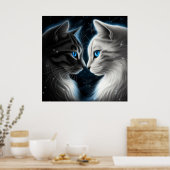 Poster Chat Face a Face (Cuisine)