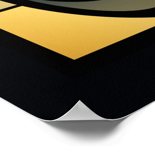 Poster Chat Faux en Verre (Coin)