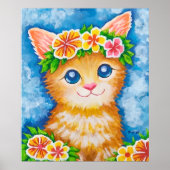 Poster Chat Floral★ (Devant)