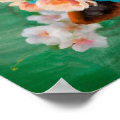 Poster chat Frida avec fleurs (Coin)