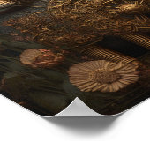 Poster Chat gothique en or Steampunk (Coin)