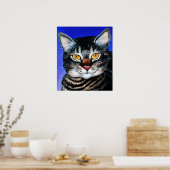Poster Chat gras peint (Cuisine)
