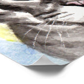 Poster Chat gris (Coin)