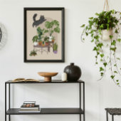 Poster Chat Gris Coquin & Jungle de Monstera