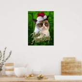 Poster Chat grumeux Joyeux Noël / Bah Humbug (Cuisine)