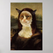 Poster Chat Grumpy Mona Lisa (Devant)