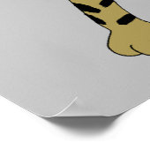 Poster Chat guerrier Chibi (Coin)