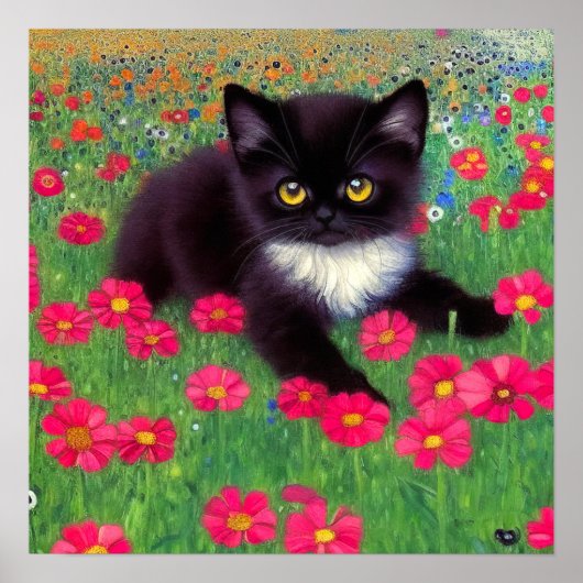 Poster Chat Gustav Klimt Tuxedo (Devant)