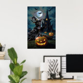 Poster Chat Halloween mâché (Bureau à domicile)