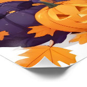 Poster Chat Halloween mignonne adorable Drôle animal cari (Coin)