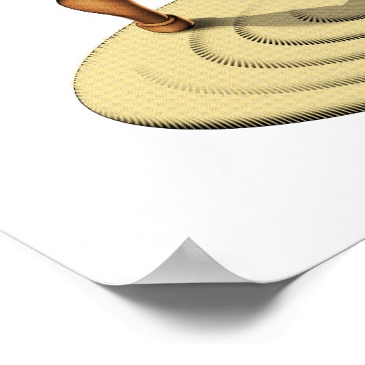 Poster Chat Jouer Piano (Coin)