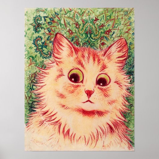 Poster Chat Kaléidoscope, Louis Wain (Devant)