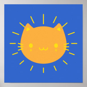 Poster Chat Kawaii Sunshine