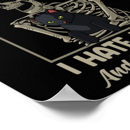 Poster Chat Kitten Lover Grumpy Crâne Kitty Propriétaire  (Coin)