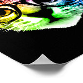 Poster Chat Kitty Arc-En-Ciel Avec Gles (Coin)