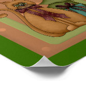 Poster Chat Kitty avec photo d'arbre (Coin)